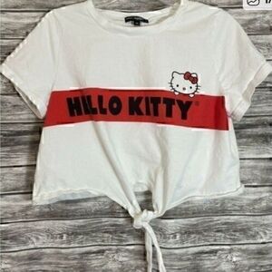 Hello Kitty White and Red Crop Top